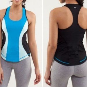 Lululemon Cardio Kick Tank Black, Blue, Light Blue